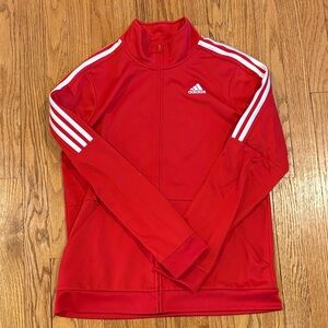Adidas Kids Red Full-Zip Jacket